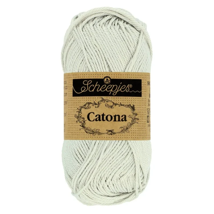 Włóczka Scheepjes Catona 172 / 50 g - jasny srebrny