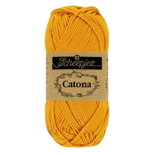 Włóczka Scheepjes Catona 249 / 50 g - szafran