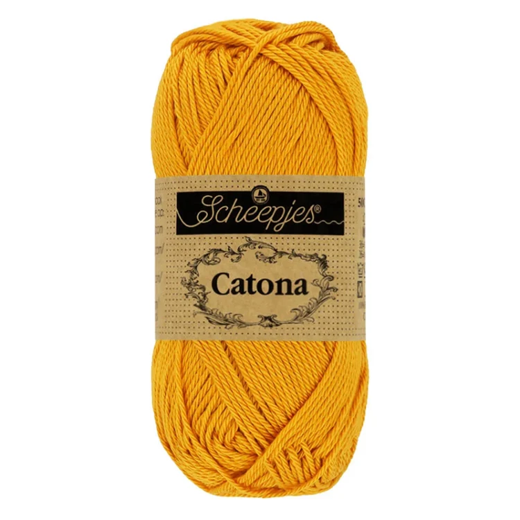 Włóczka Scheepjes Catona 249 / 50 g - szafran