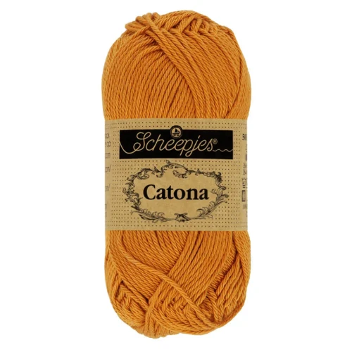 Włóczka Scheepjes Catona 383 / 50 g - złoty imbir
