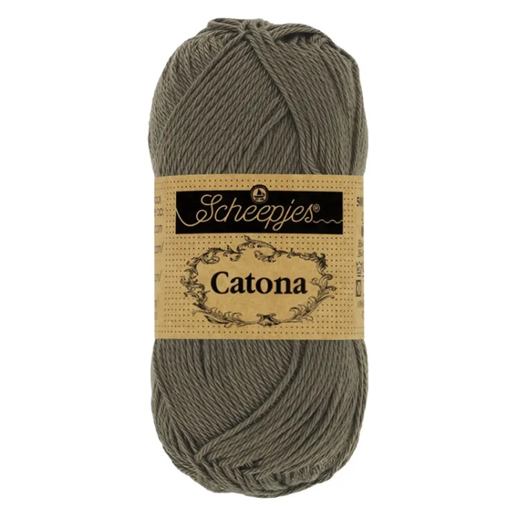Włóczka Scheepjes Catona 387 / 50 g - ciemna oliwka