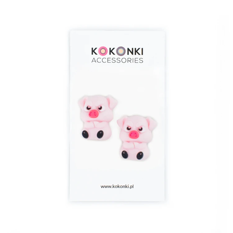 Stopery do drutów Kokonki Accessories / świnka / 2 szt.