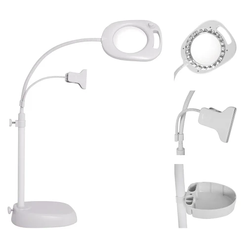 Lampa stojąca PURElite LED 4-in-1 ze szkłem powiększającym