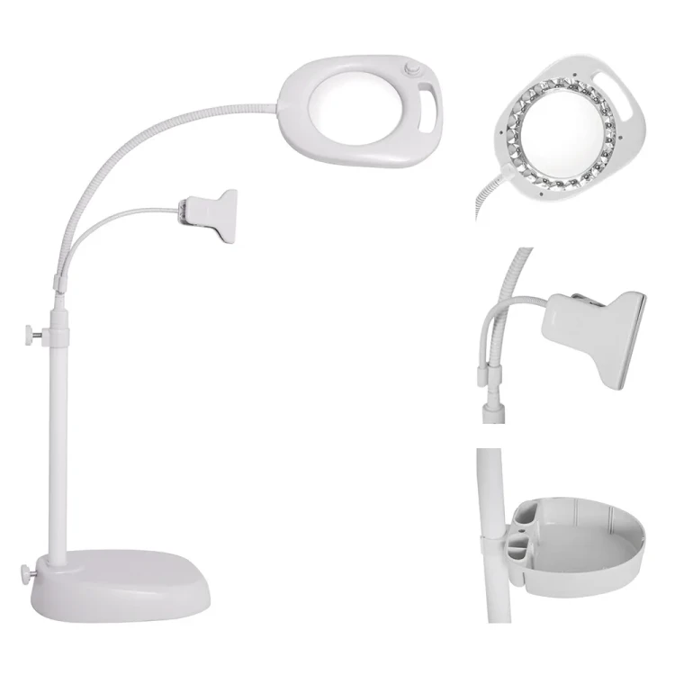Lampa stojąca PURElite LED 4-in-1 ze szkłem powiększającym