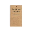 Zawieszka / metka papierowa / "ZROBIONE RĘCZNIE" / 50 x 90 mm PL / 1 szt.