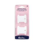Bobinki plastikowe Hemline / biel / 30 szt.