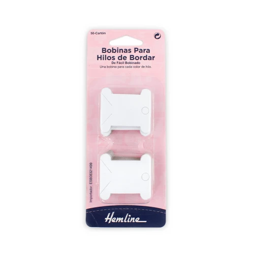 Bobinki tekturowe Hemline / biel / 50 szt.