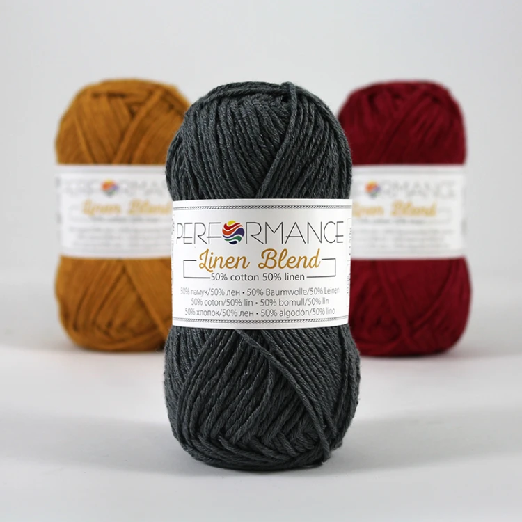 Włóczka Performance Linen Blend 236 / ciemny szary