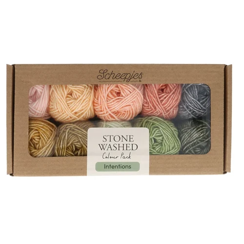 Zestaw włóczek Scheepjes Stone Washed / Intentions / 10 x 25 g / 24532