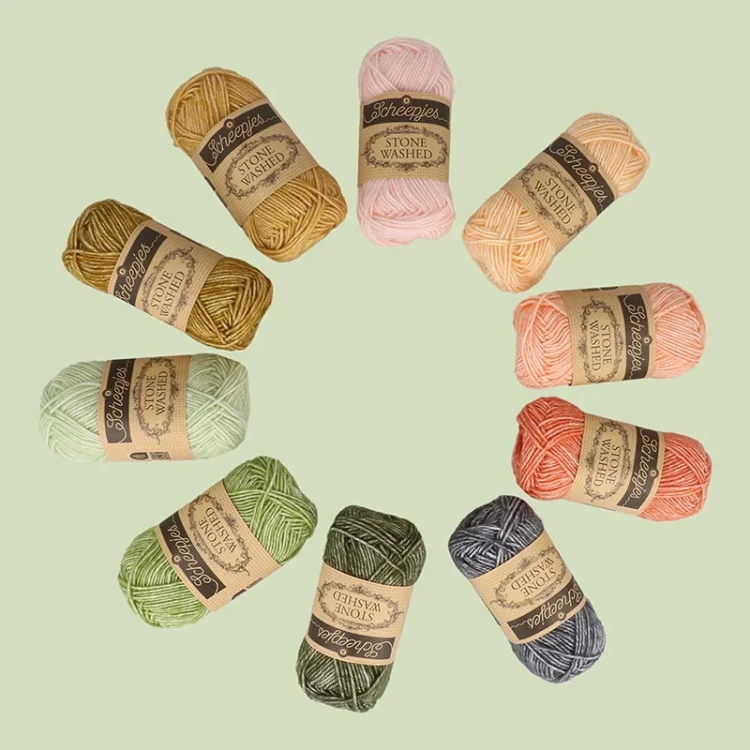 Zestaw włóczek Scheepjes Stone Washed / Intentions / 10 x 25 g / 24532