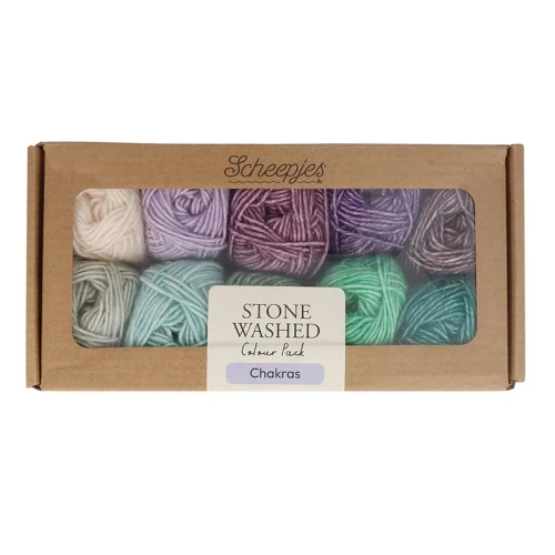 Zestaw włóczek Scheepjes Stone Washed / Chakras / 10 x 25 g / 24533