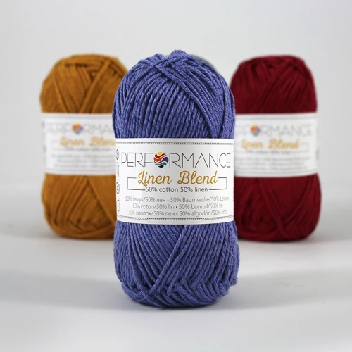 Włóczka Performance Linen Blend 75 / hiacynt