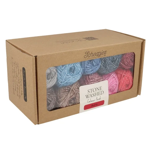 Zestaw włóczek Scheepjes Stone Washed / Aura / 10 x 25 g / 24536
