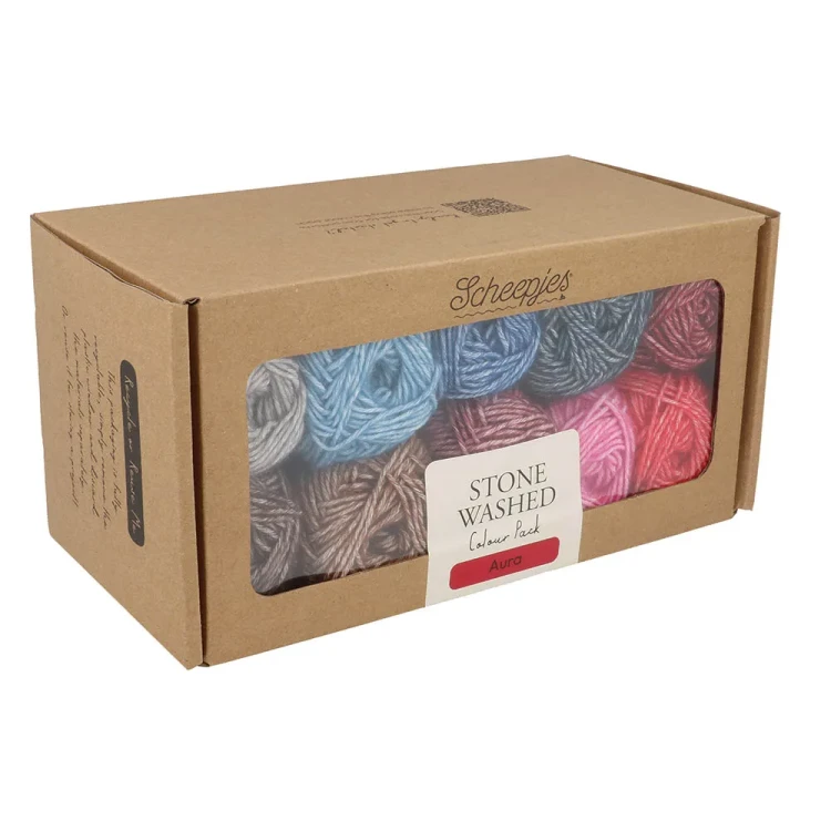 Zestaw włóczek Scheepjes Stone Washed / Aura / 10 x 25 g / 24536