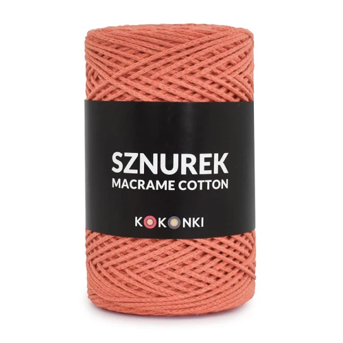 Sznurek Macrame Cotton by KOKONKI 2mm / rolka 200m / melon