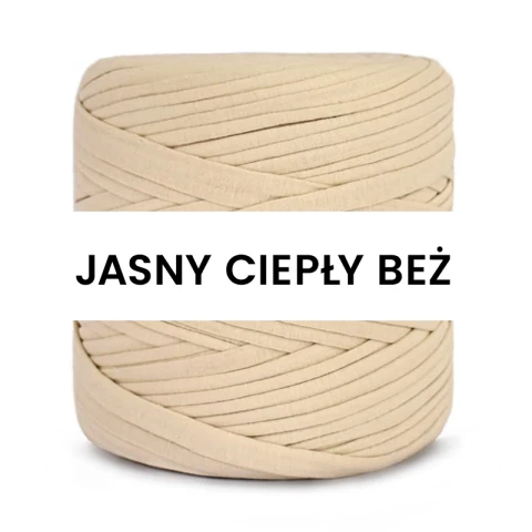 T-shirt Yarn Cotton Spaghetti / jasny ciepły beż
