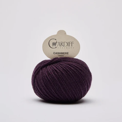 Włóczka Cardiff Cashmere Classic 601 / uva / bakłażan