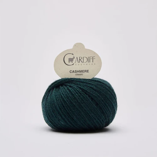 Włóczka Cardiff Cashmere Classic 619 / zoe / butelkowa zieleń