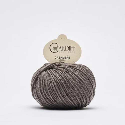 Włóczka Cardiff Cashmere Classic 691 / sherpa / brązowo-szary