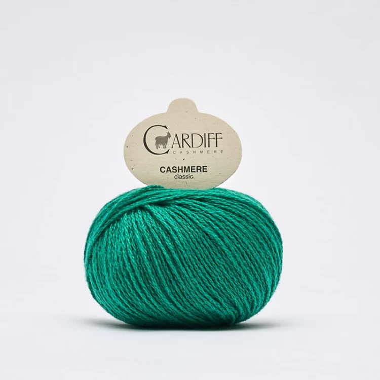 Włóczka Cardiff Cashmere Classic 724 / swatch / absynt