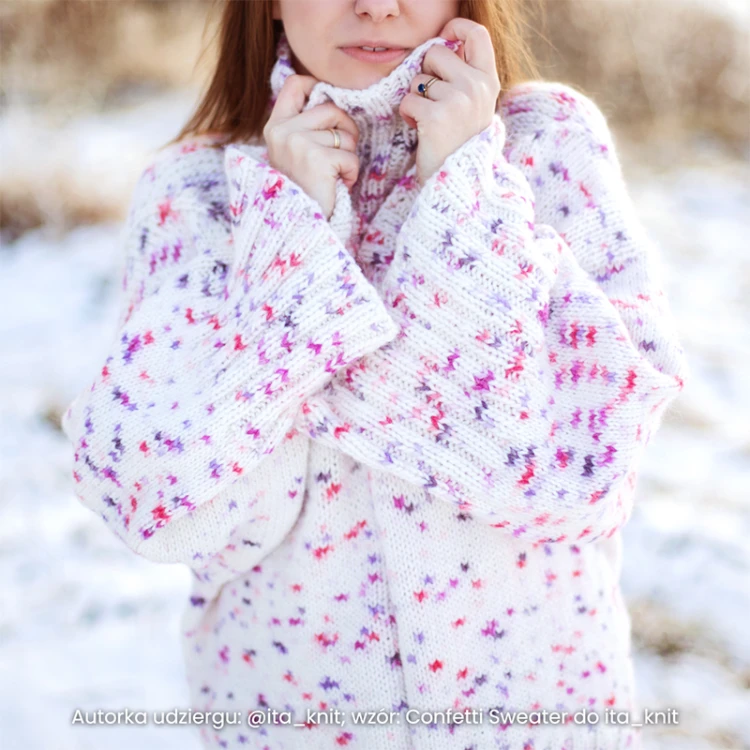 Autorka udziergu: @ita_knit; wzór: Confetti Sweater do @ita_knit