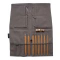 Zestaw bambusowych drutów wymiennych Seeknit Curve Koshitsu First / 8 par drutów / rozmiar 2.75-5 mm / szare etui / DS