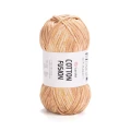 Włóczka tasiemkowa YarnArt Cotton Fusion / 100 g / 100% bawełna / 3642 / odcienie pomarańczu i beżu