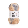 Włóczka tasiemkowa YarnArt Cotton Fusion / 100 g / 100% bawełna / 3656 / mix beżowo-szary