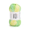 Włóczka tasiemkowa YarnArt Cotton Fusion / 100 g / 100% bawełna / 3644 / mix zielono-żółty