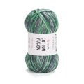 Włóczka tasiemkowa YarnArt Cotton Fusion / 100 g / 100% bawełna / 3648 / mix zielono-fioletowy