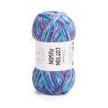 Włóczka tasiemkowa YarnArt Cotton Fusion / 100 g / 100% bawełna / 3652 / mix niebiesko-fioletowy