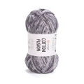Włóczka tasiemkowa YarnArt Cotton Fusion / 100 g / 100% bawełna / 3640 / odcienie szarości
