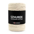 Sznurek Macrame Cotton by KOKONKI 2mm / rolka 200 m / ciepły beż