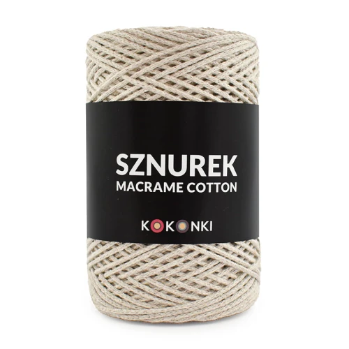 Sznurek Macrame Cotton by KOKONKI 2mm / rolka 200m / lniany