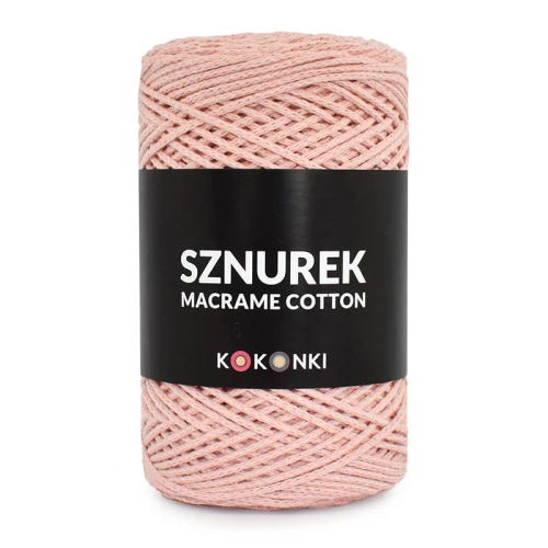 Sznurek Macrame Cotton by KOKONKI 2mm / rolka 200m / łososiowy róż