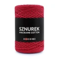 Sznurek Macrame Cotton by KOKONKI 2mm / rolka 200m / czerwień