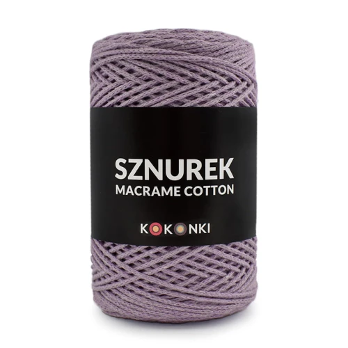 Sznurek Macrame Cotton by KOKONKI 2mm / rolka 200m / fiołek