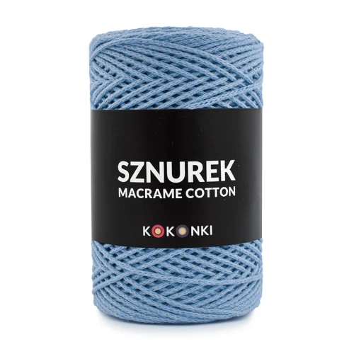 Sznurek Macrame Cotton by KOKONKI 2mm / rolka 200m / niebieski