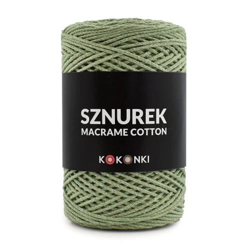Sznurek Macrame Cotton by KOKONKI 2mm / rolka 200m / szałwia