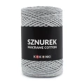 Sznurek Macrame Cotton by KOKONKI 2mm / rolka 200m / szary