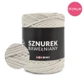 PREMIUM sznurek bawełniany by KOKONKI 5mm / rolka 100m / jasny beż