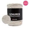 PREMIUM sznurek bawełniany by KOKONKI 5mm / rolka 100m / lniany