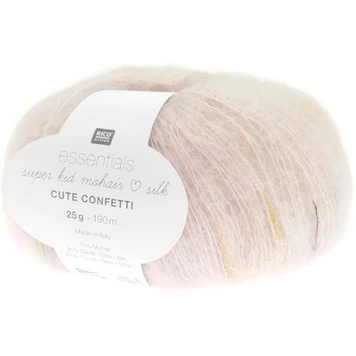 Włóczka Rico Design Essentials Super Kid Mohair Loves Silk Cute Confetti 003