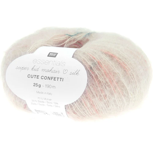 Włóczka Rico Design Essentials Super Kid Mohair Loves Silk Cute Confetti 006