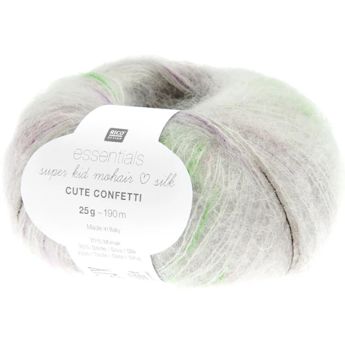 Włóczka Rico Design Essentials Super Kid Mohair Loves Silk Cute Confetti 007