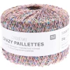 Nić / Włóczka fantazyjna Rico Design Creative Crazy Paillettes 001 / puder