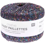 Włóczka / nić z cekinami Rico Design Creative Crazy Paillettes 002 / antracyt