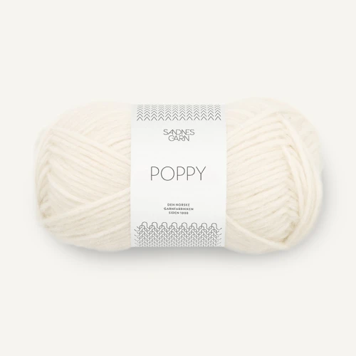 Włóczka Sandnes Garn Poppy 1002 / ecru