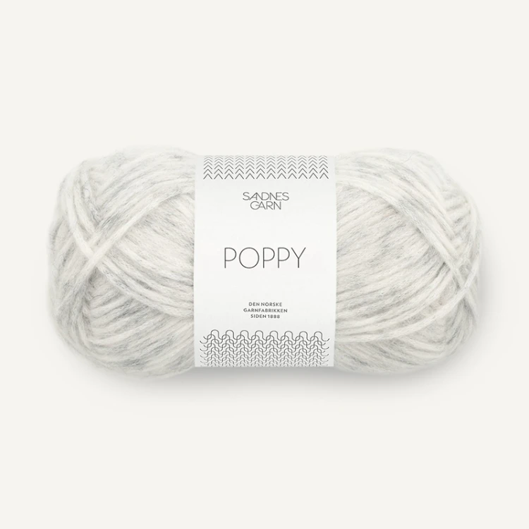 Włóczka Sandnes Garn Poppy 1021 / popielaty melanż