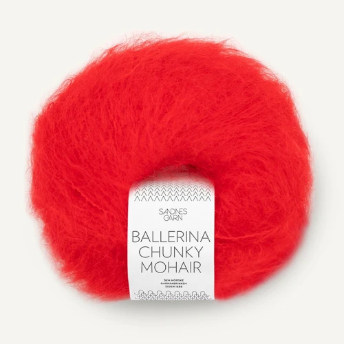 Włóczka Sandnes Garn Ballerina Chunky Mohair 4018 / szkarłat